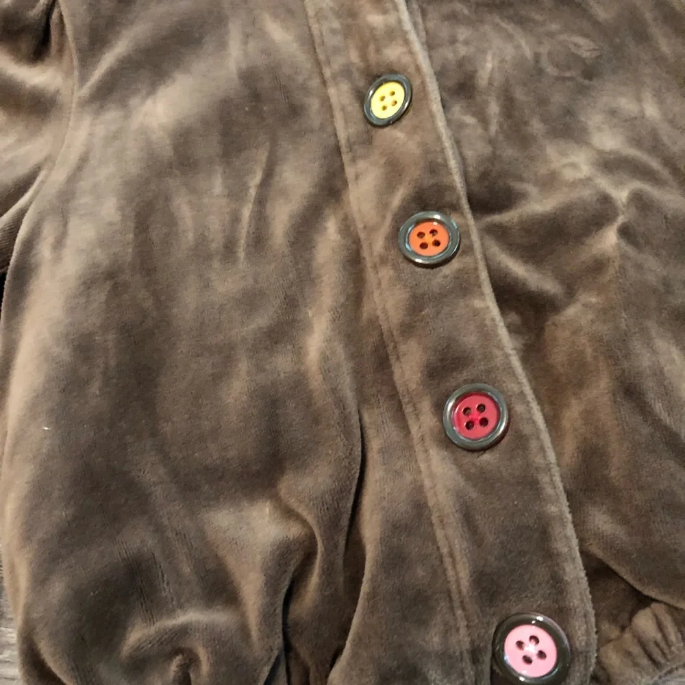 Gymboree Brown Plush Hooded Jacket with Multicolor Polka Dot Lining